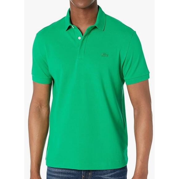 Lacoste Mens Short Sleeve Paris Polo Grassy Bank Green 4XL